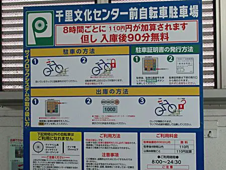千里中央の駐輪場でのおすすめはココ