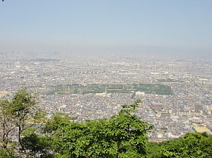 飯盛山から見た大阪平野