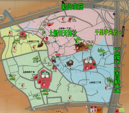 上新田の地図