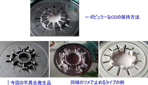 CDの保持構造の違いの例