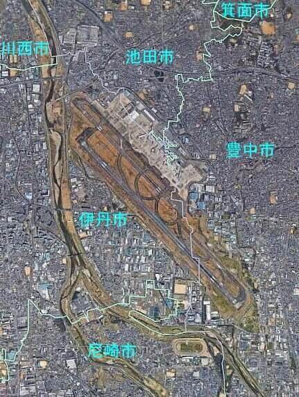 空港の行政区割り GoogleMap利用
