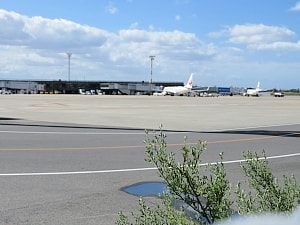 給油ステーション入口付近