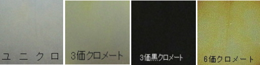メッキ後の色