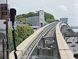 島熊山は大阪モノレールの最高高さ地点