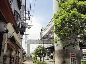 モノレールの終点　門真市駅