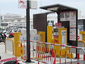 北ゲート式駐輪場入り口