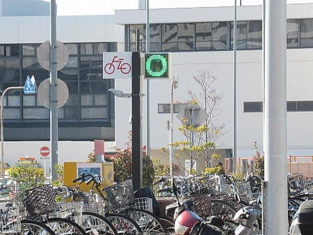 緑の丸は駐車可のサイン