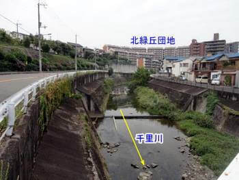 北緑ヶ丘団地付近