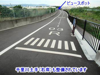 整備された千里川右岸