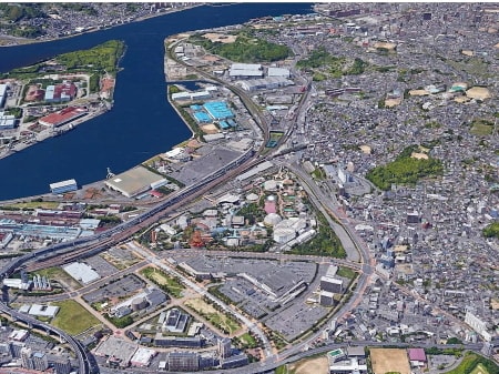 スペースワールド遠景　グーグルマップ