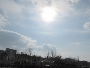 自宅で見た太陽