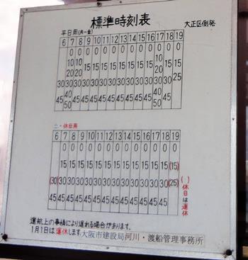 落合下渡船時刻表