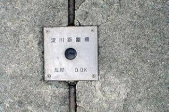 淀川距離標　左岸0.0km